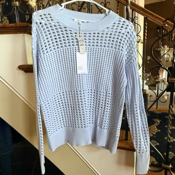 Talbots Haven Well Within NWT Mesh Periwinkle Sweater. Size S. Organic fibers. - Picture 6 of 11